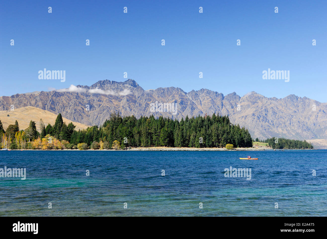 New Zealand, South Island, Region of Otago, Queenstown, Wakatipu Lake ...
