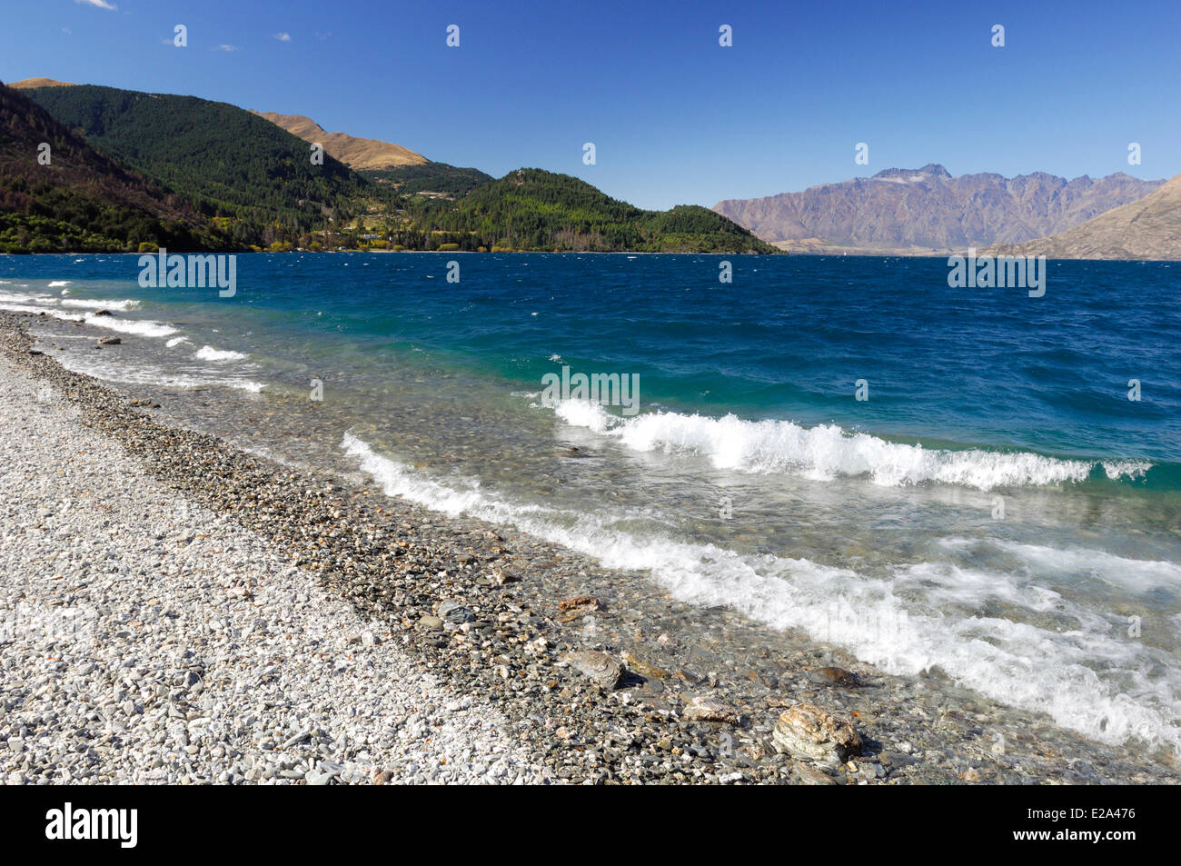 New Zealand, South Island, Region of Otago, Queenstown, Wakatipu Lake ...