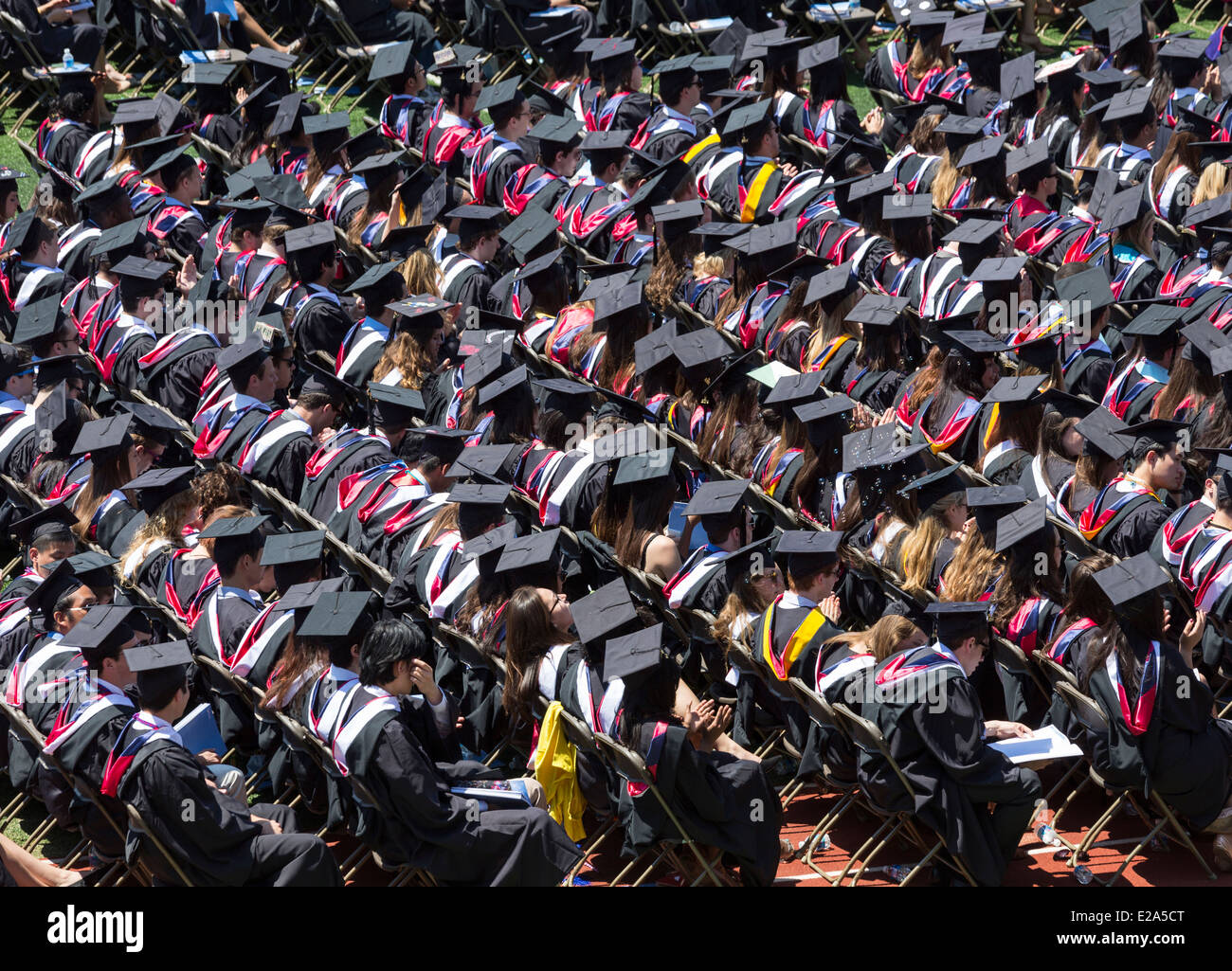 commencement ceremony for students of the University of Pennsylvania, Franklin Field stadium, Philadelphia, USA Stock Photo