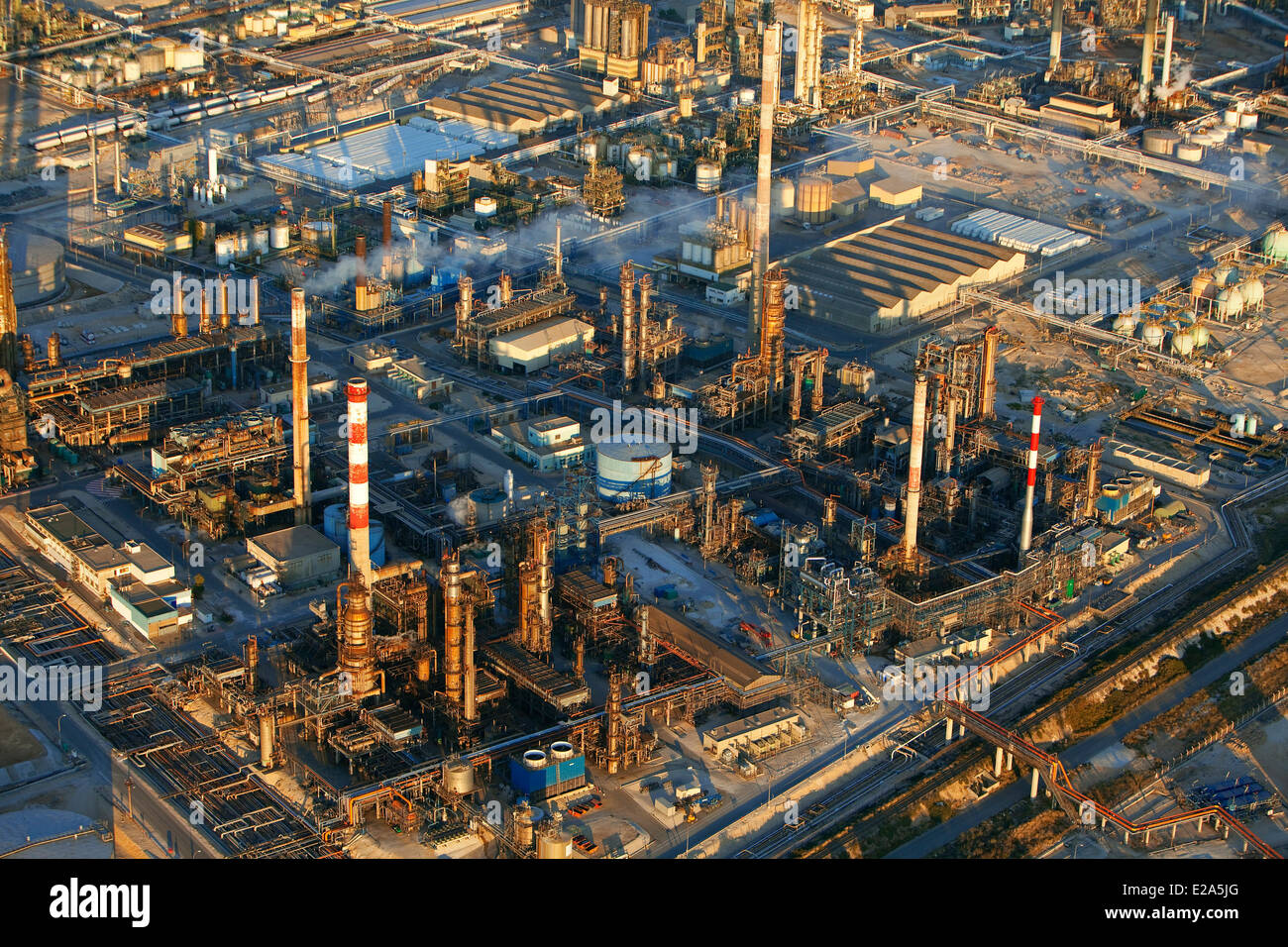 France, Bouches du Rhone, Martigues, Lavera petrochemical site (aerial view  Stock Photo - Alamy