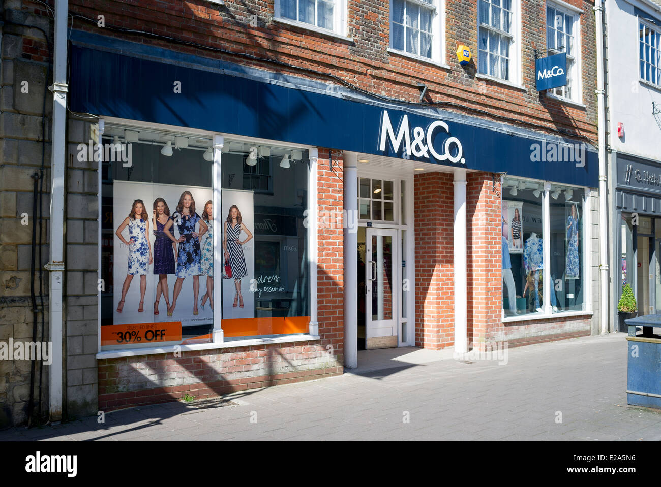 M&Co fashion store in country town in UK Stock Photo