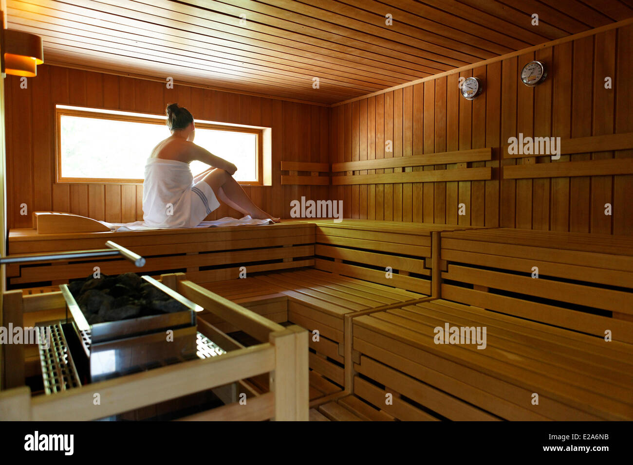 France, Bas Rhin, La Petite Pierre, La Clairiere Spa et Bio Hotel, in the  heart of the Parc Regional des Vosges du Nord Stock Photo - Alamy