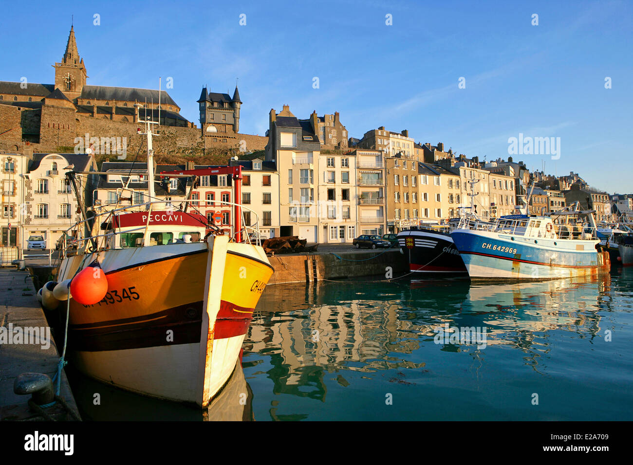 France, Manche, Cotentin, Granville, fishing harbour Stock Photo - Alamy