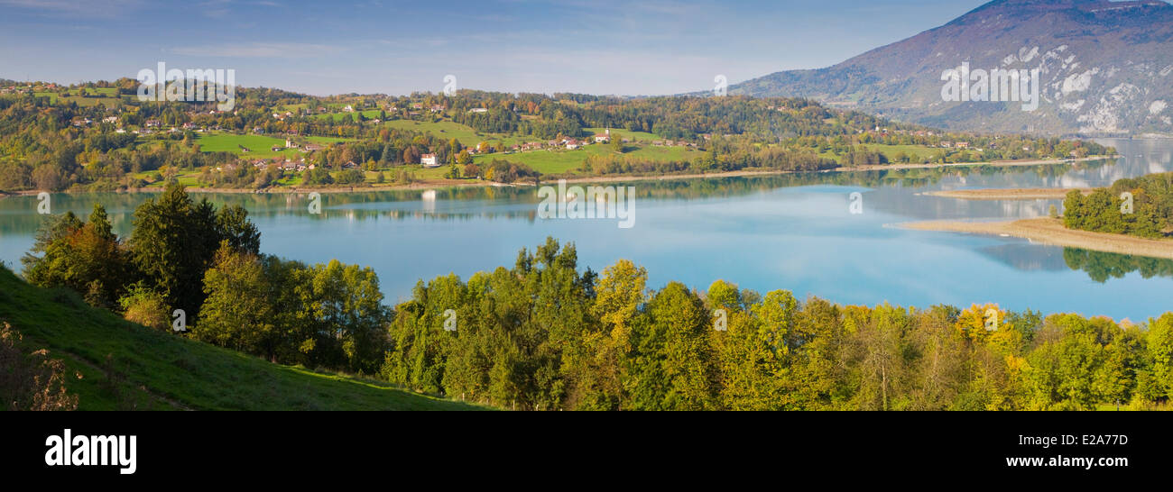 France, Savoie, Lac d'Aiguebelette (Aiguebelette lake) near Chambery Stock Photo