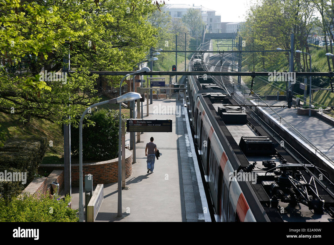 France, Seine et Marne, Noisiel, RER Stock Photo