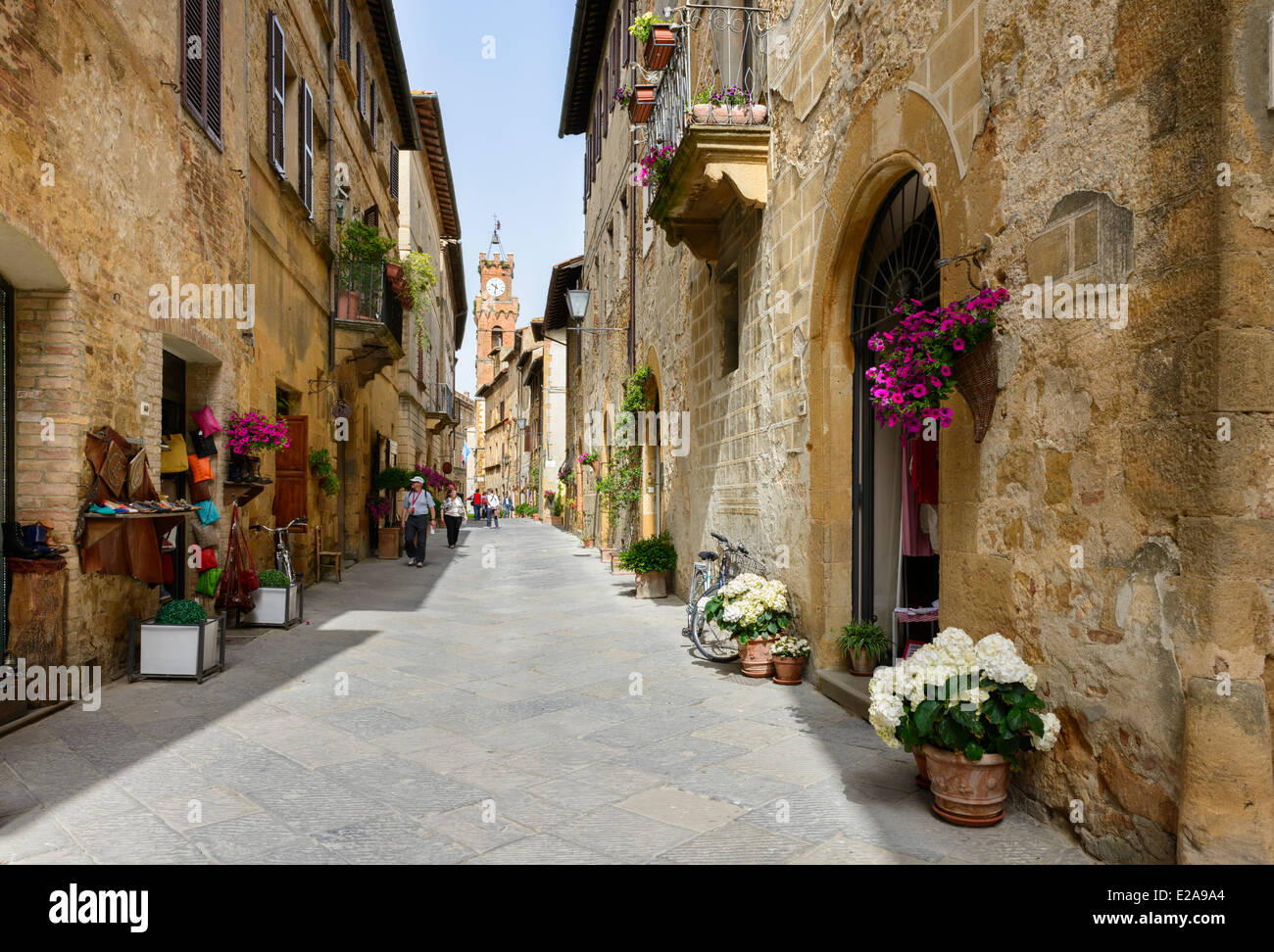 Corso il Rosselino Pienza Stock Photo