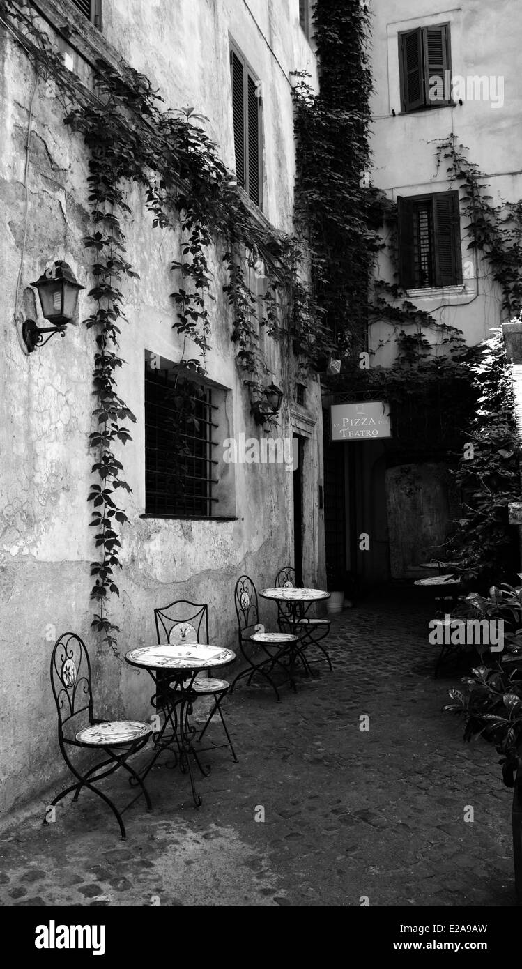 Pavement Cafe,Rome,Italy Stock Photo