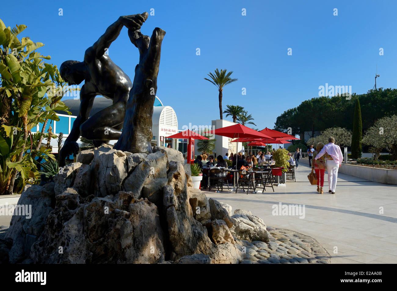 Principality of Monaco, Monaco, Larvotto district, garden of the Grimaldi Forum (Cultural and Exhibition Centre), sculpture Le Stock Photo