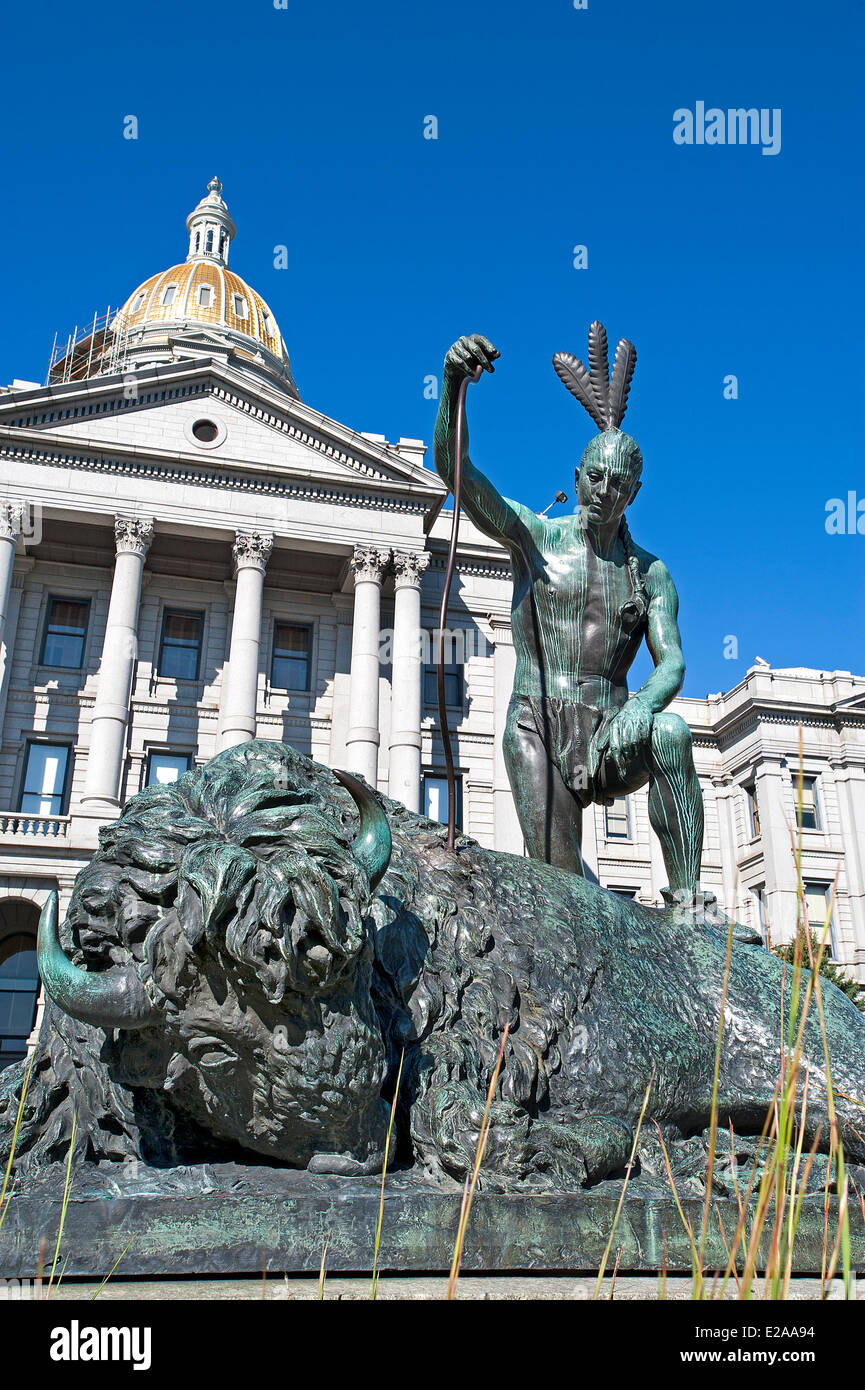 United States, Colorado, Denver, the Capitol was built in 1890, statue