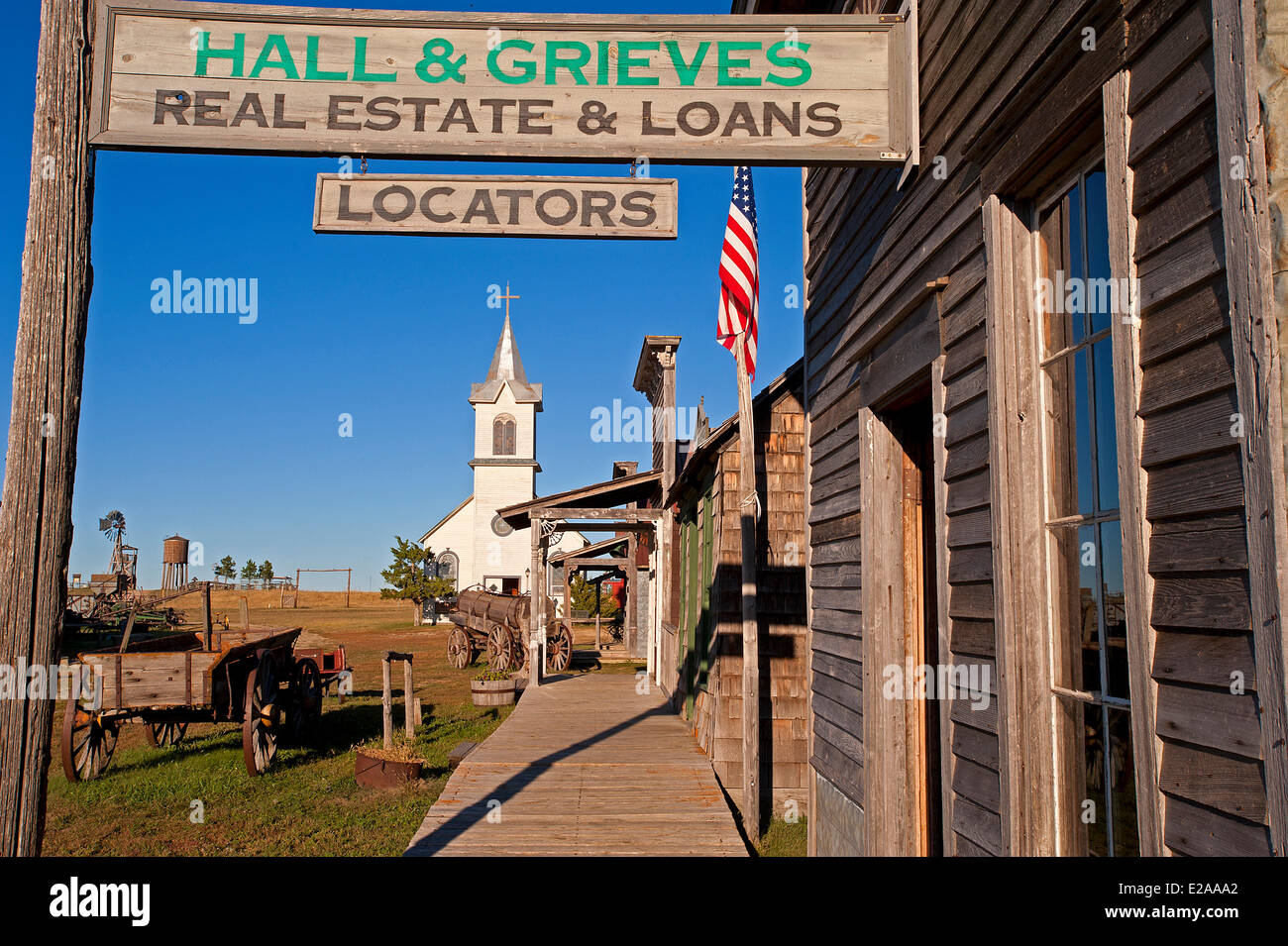 United States South Dakota The 10 Town Consists Mainly Of Old Buildings And It Has Been Expanded With Many Additional Stock Photo Alamy