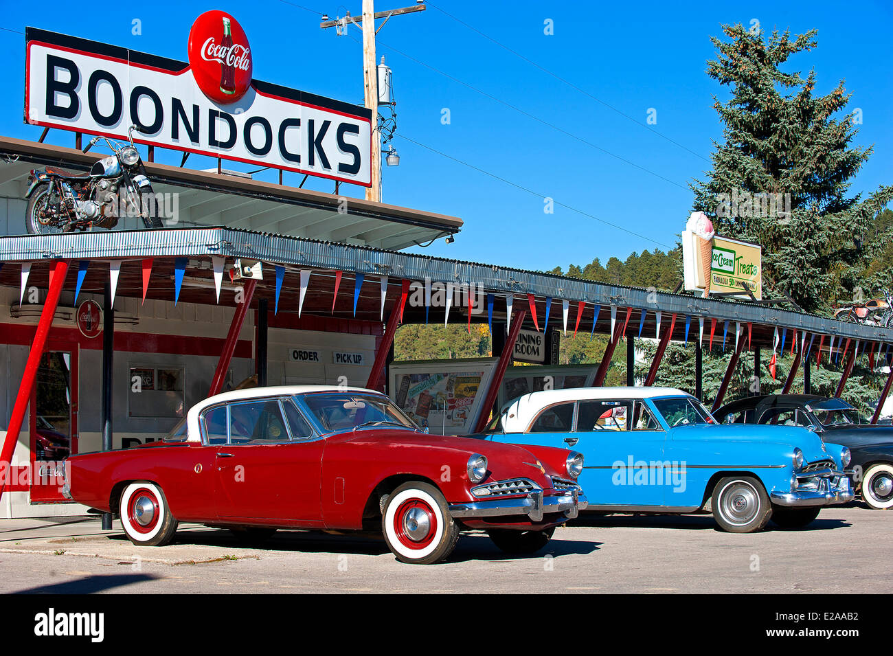 United States, South Dakota, Black Hills, Deadwood, Cafe and gas