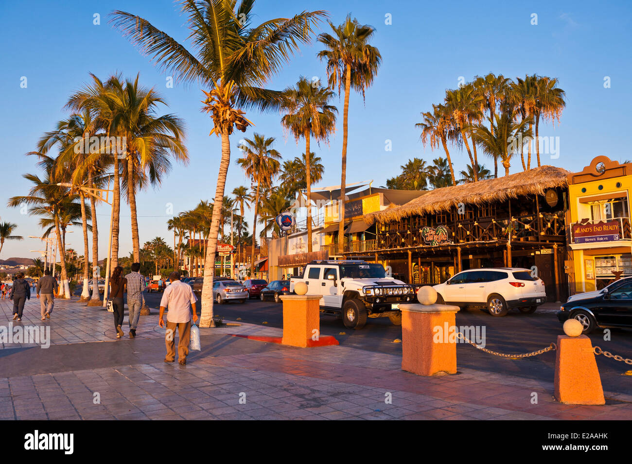 Mexico, Baja California Sur state, La Paz, the Malecon (waterfront street) Stock Photo