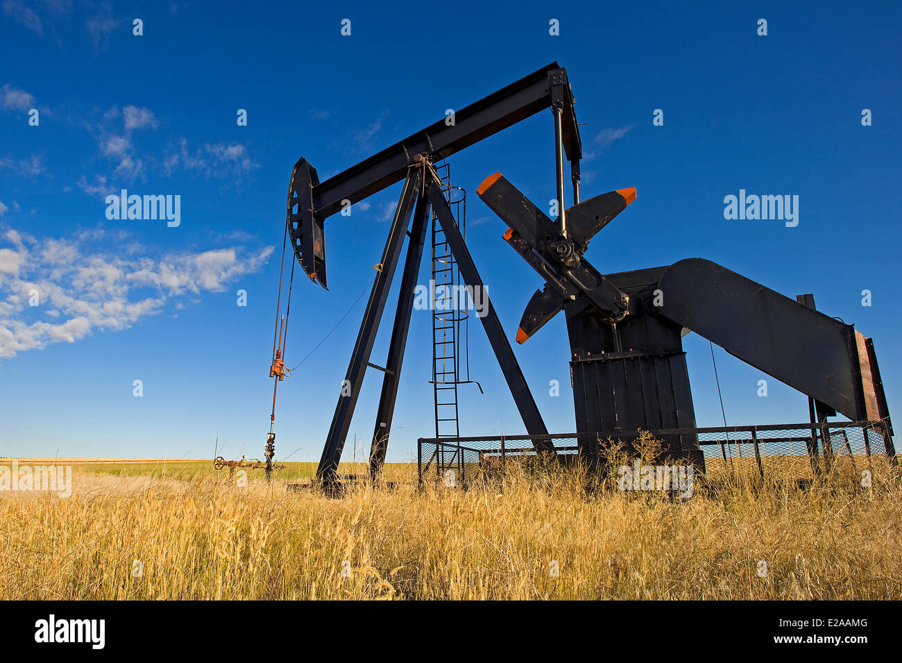 United States, Wyoming, oil well Stock Photo Alamy