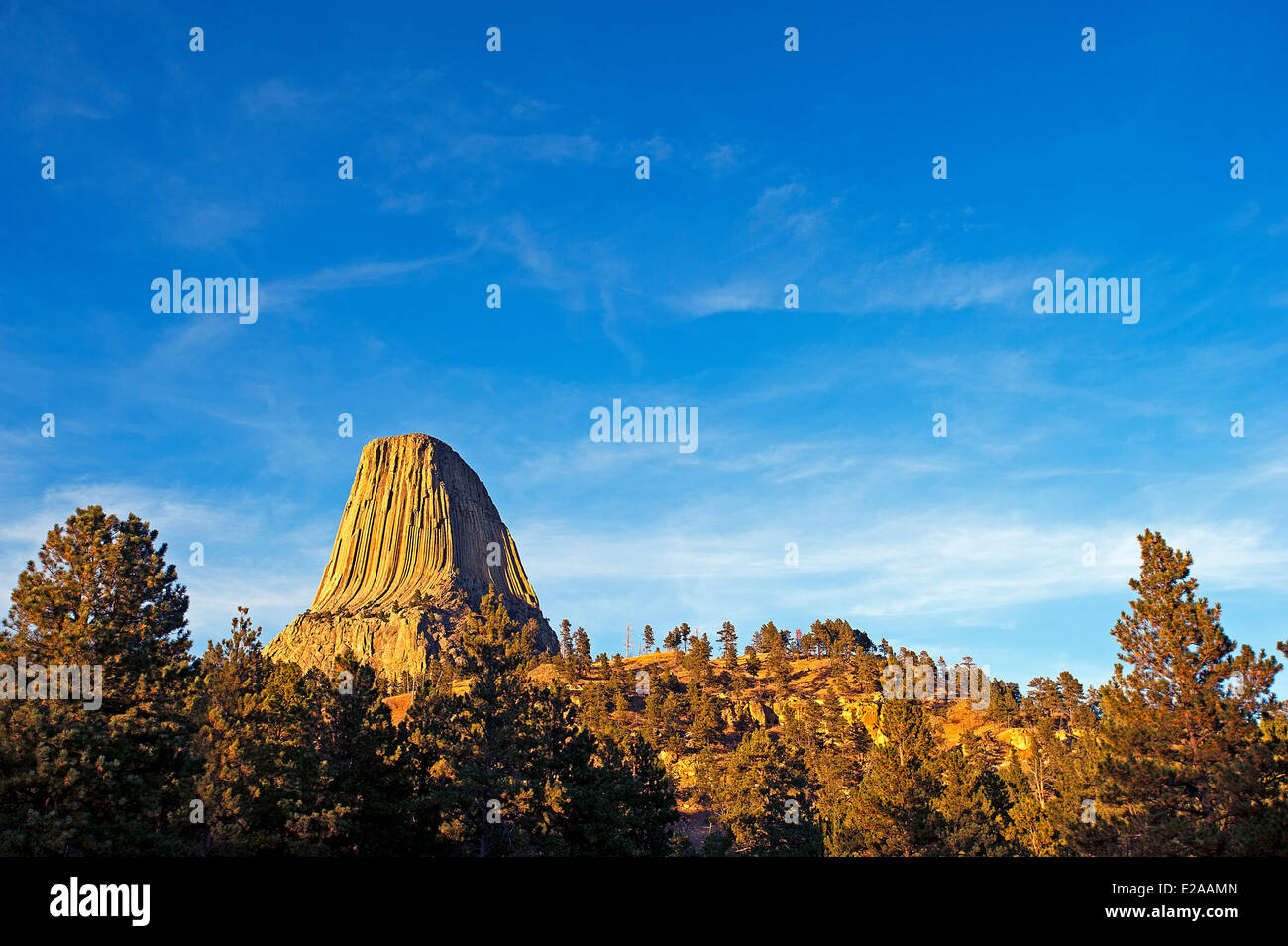United States, Wyoming, The Devils Tower is a monolith located near