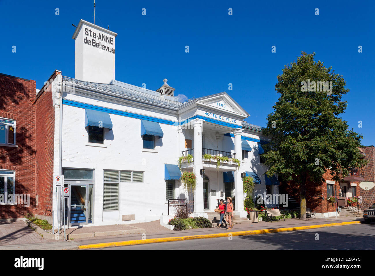 Canada, Quebec Province, Montreal, Sainte Anne de Bellevue, the city hall in a former fire station Stock Photo