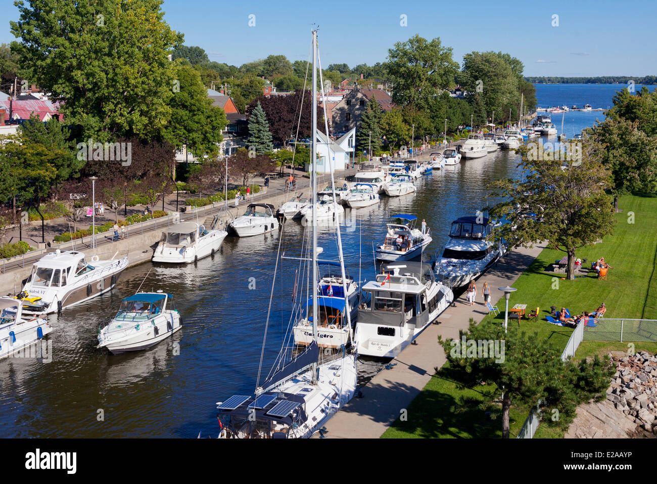 Canada, Quebec Province, Montreal, Sainte Anne de Bellevue, the channel connecting Lake St Canada, Quebec Province, Montreal, Sainte Anne de Bellevue, the channel connecting Lake St