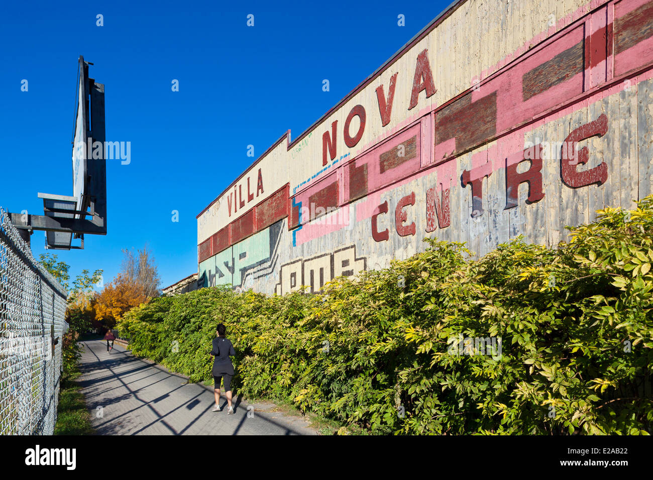 Canada, Quebec Province, Montreal, the bike path of Iberville quarries Stock Photo