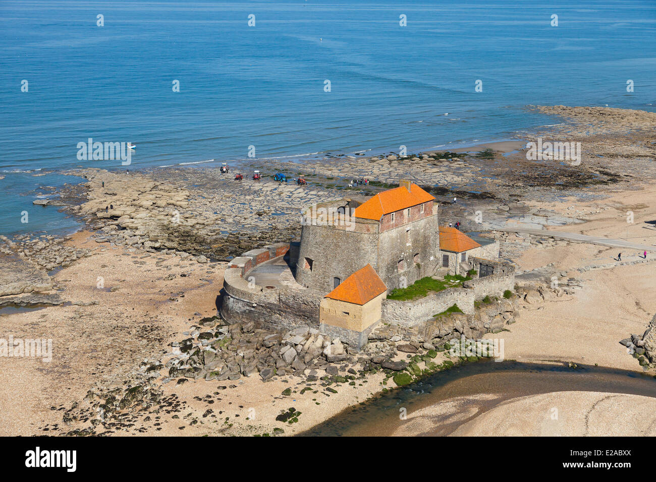 France, Pas de Calais, Ambleteuse, the Mahon fort, Vauban fort (aerial