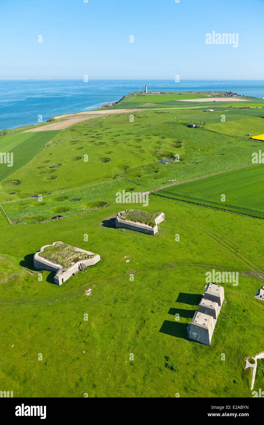 France, Pas de Calais, Audinghen, Cap Gris Nez, battery Todt (aerial ...