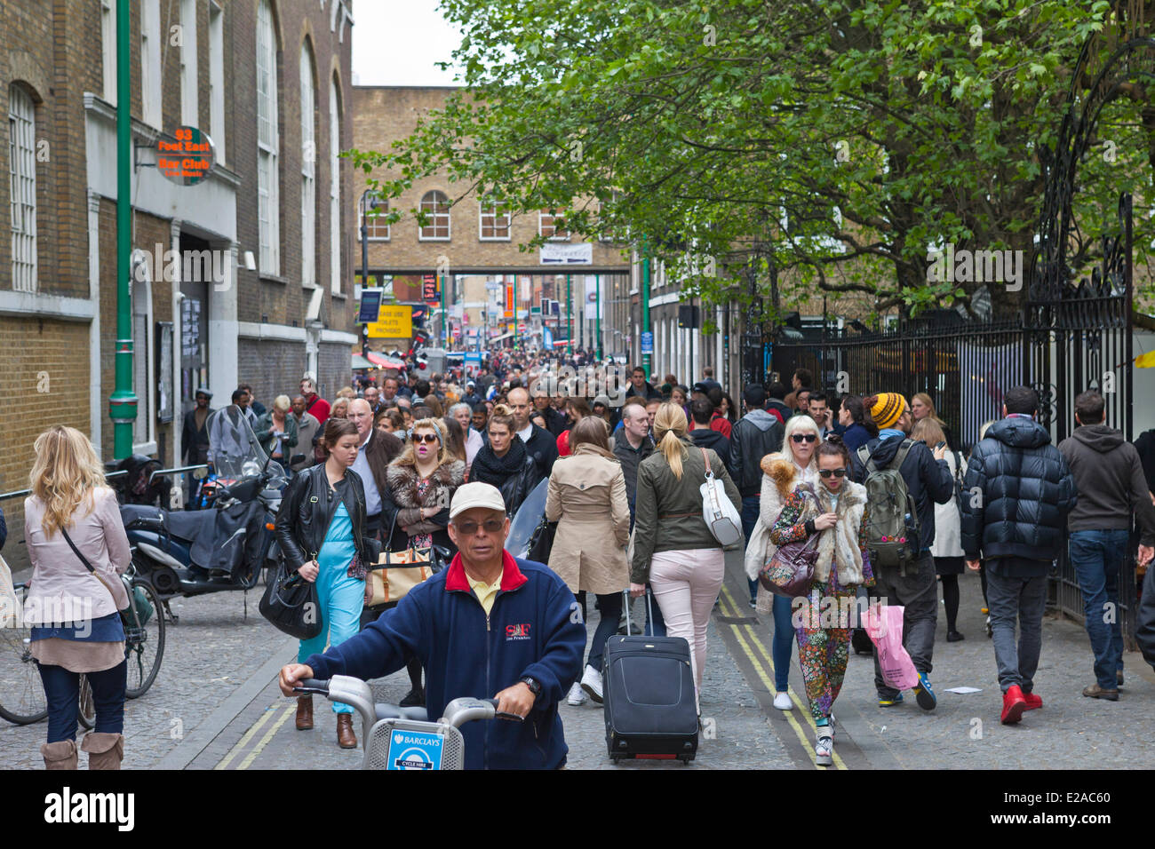 United Kingdown, London, East End district, Brick Lane on Sunday Stock Photo