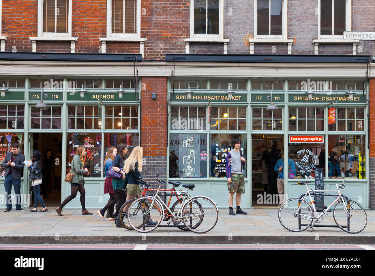 United Kingdown, London, East End District, Old Spitalfields Market Stock Photo