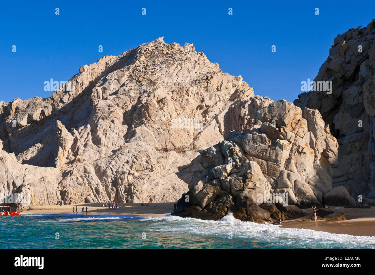 Mexico, Baja California Sur State, Sea of Cortez, listed as World Heritage by UNESCO, Cabo San Lucas sea resort, Lands End Stock Photo