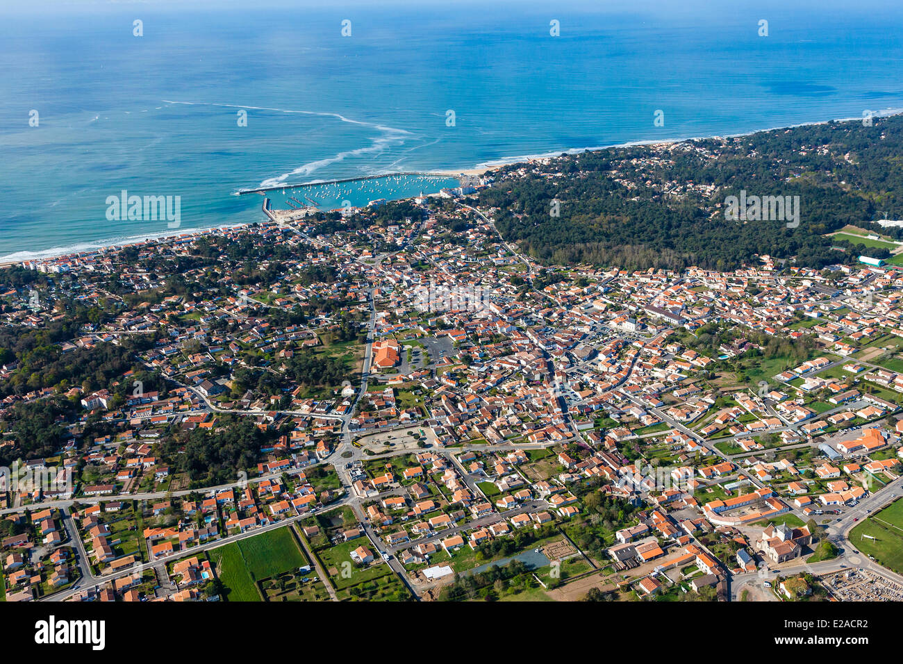 France, Vendee, Jard sur Mer (aerial view) Stock Photo