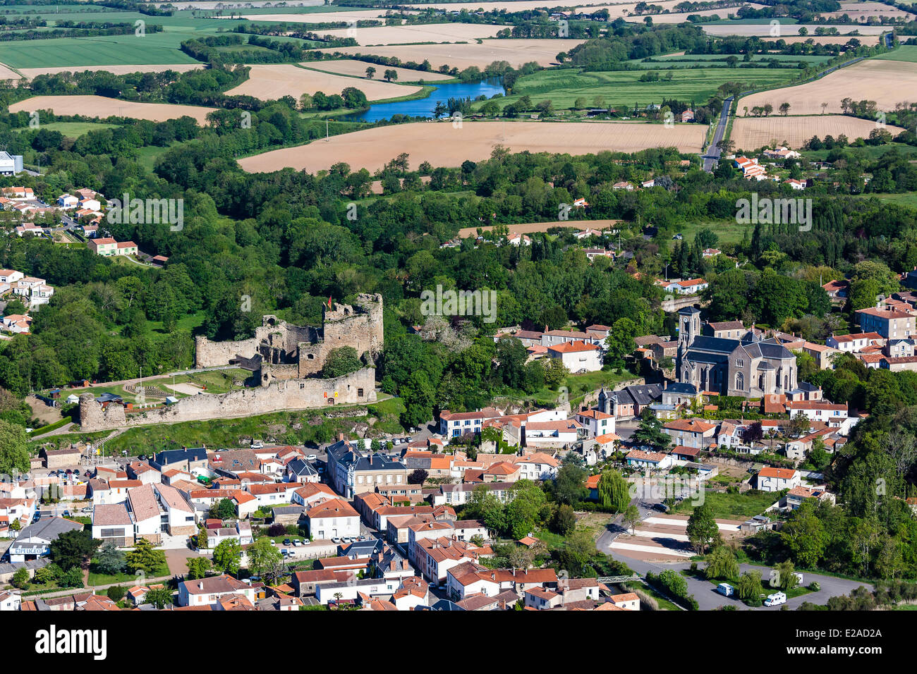 France, Vendee, Talmont Saint Hilaire, the castle and the church