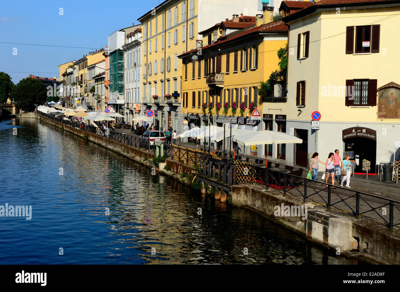 Italy, Lombardy, Milan, the Naviglio Grande (main channel) Stock Photo