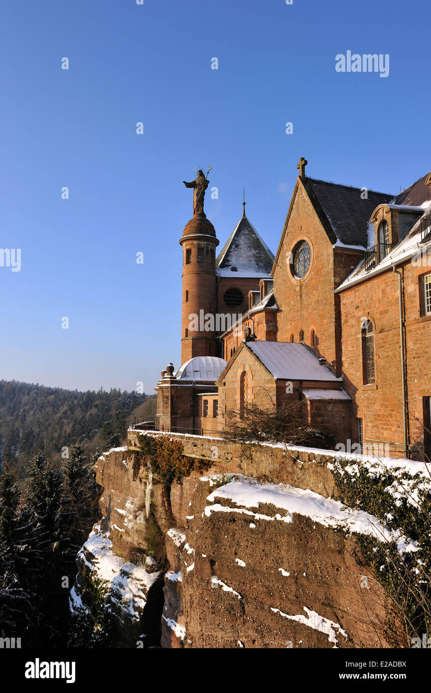 France, Bas Rhin, Mont Sainte Odile, Sainte Odile convent Stock Photo