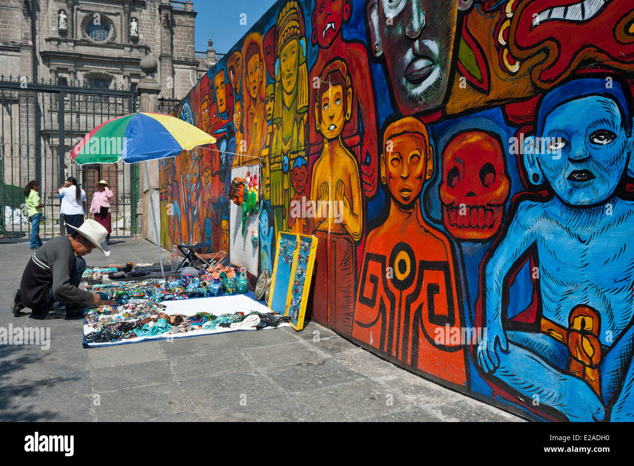 Mexico, Federal District, Mexico city, mural in historical center listed as World Heritage by UNESCO Stock Photo