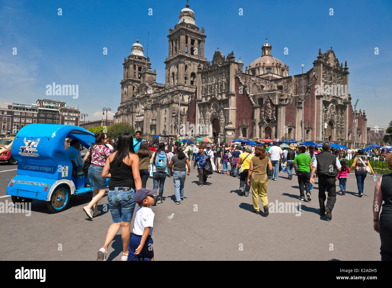 Mexico, Federal District, Mexico city, historical center listed as World Heritage by UNESCO, the cathedral Metropolitana Stock Photo
