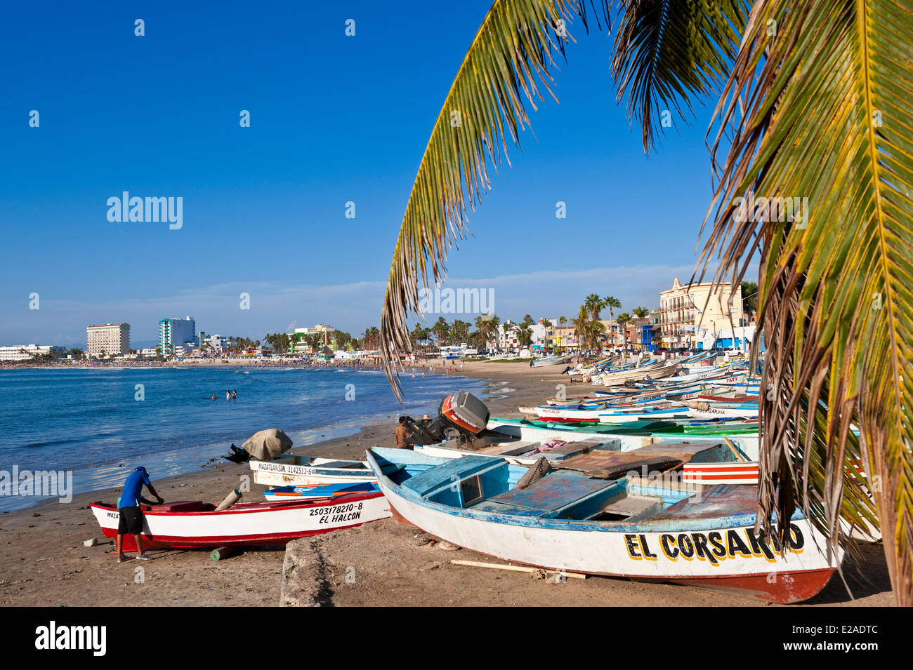 Mexico, Sinaloa state, Mazatlan, the playa Norte Stock Photo