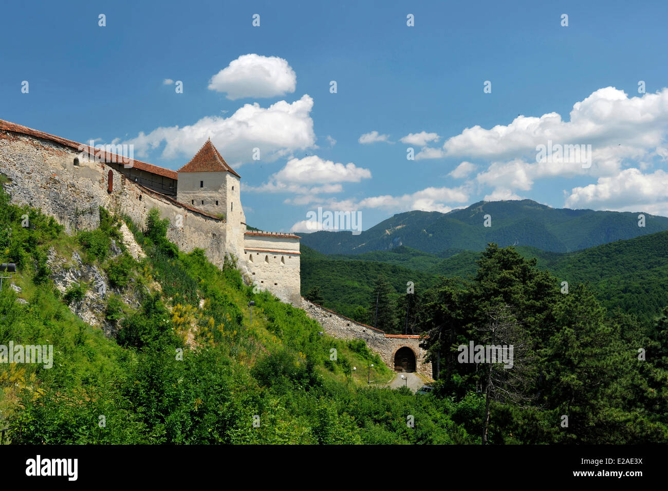 Romania, Carpathian Mountains, Transylvania Region, around Brasov, Rasnov fortress Stock Photo
