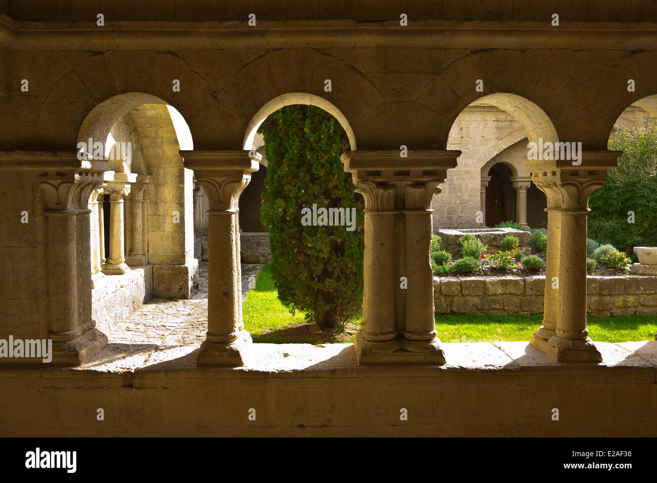 France, Alpes de Haute Provence, Durance Valley, Ganagobie, Ganagobie Abbey of Our Lady of the Cloister Stock Photo