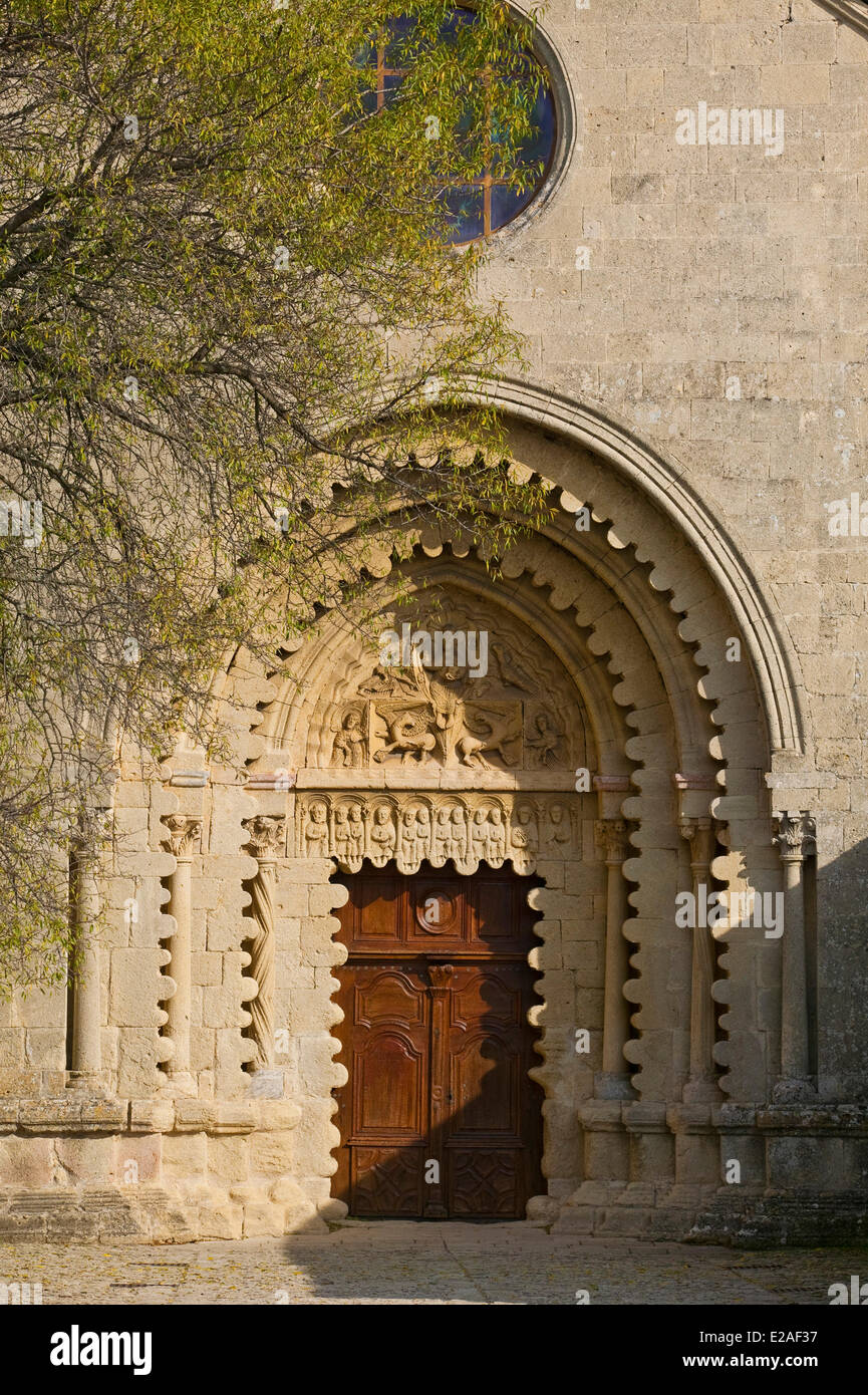 France, Alpes de Haute Provence, Durance Valley, Ganagobie, Abbey Notre Dame de Ganagobie Stock Photo