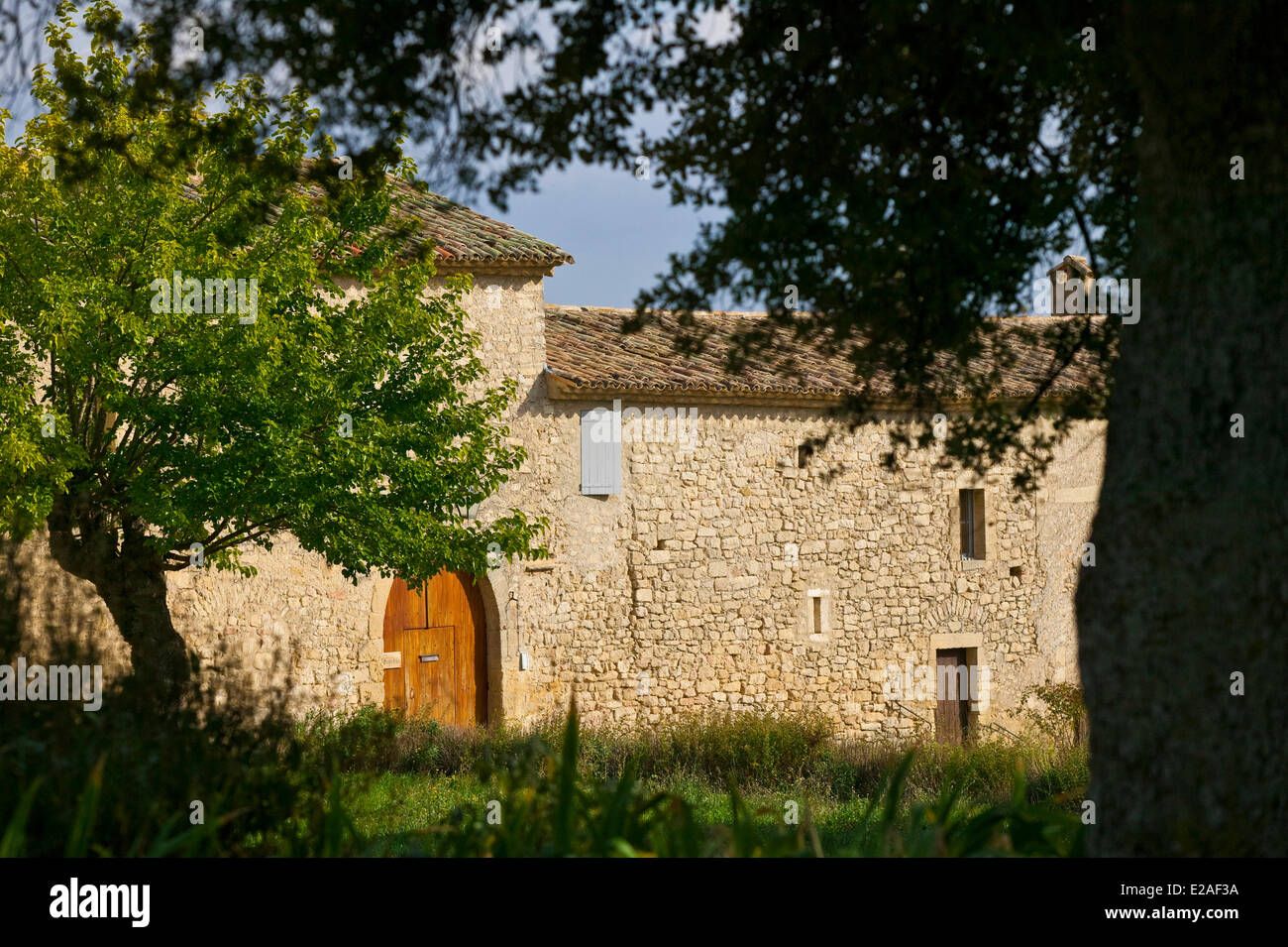 France, Alpes de Haute Provence, Durance Valley, Ganagobie, Abbey Notre Dame de Ganagobie Stock Photo