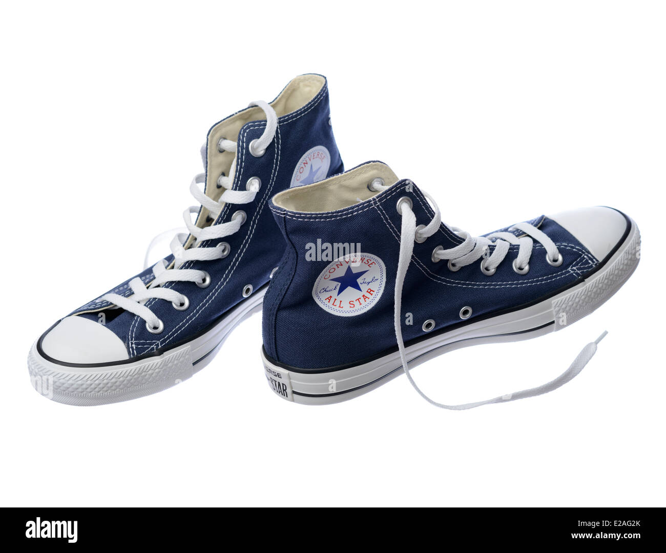 Blue Converse Chuck Taylor All Star shoe pair Stock Photo