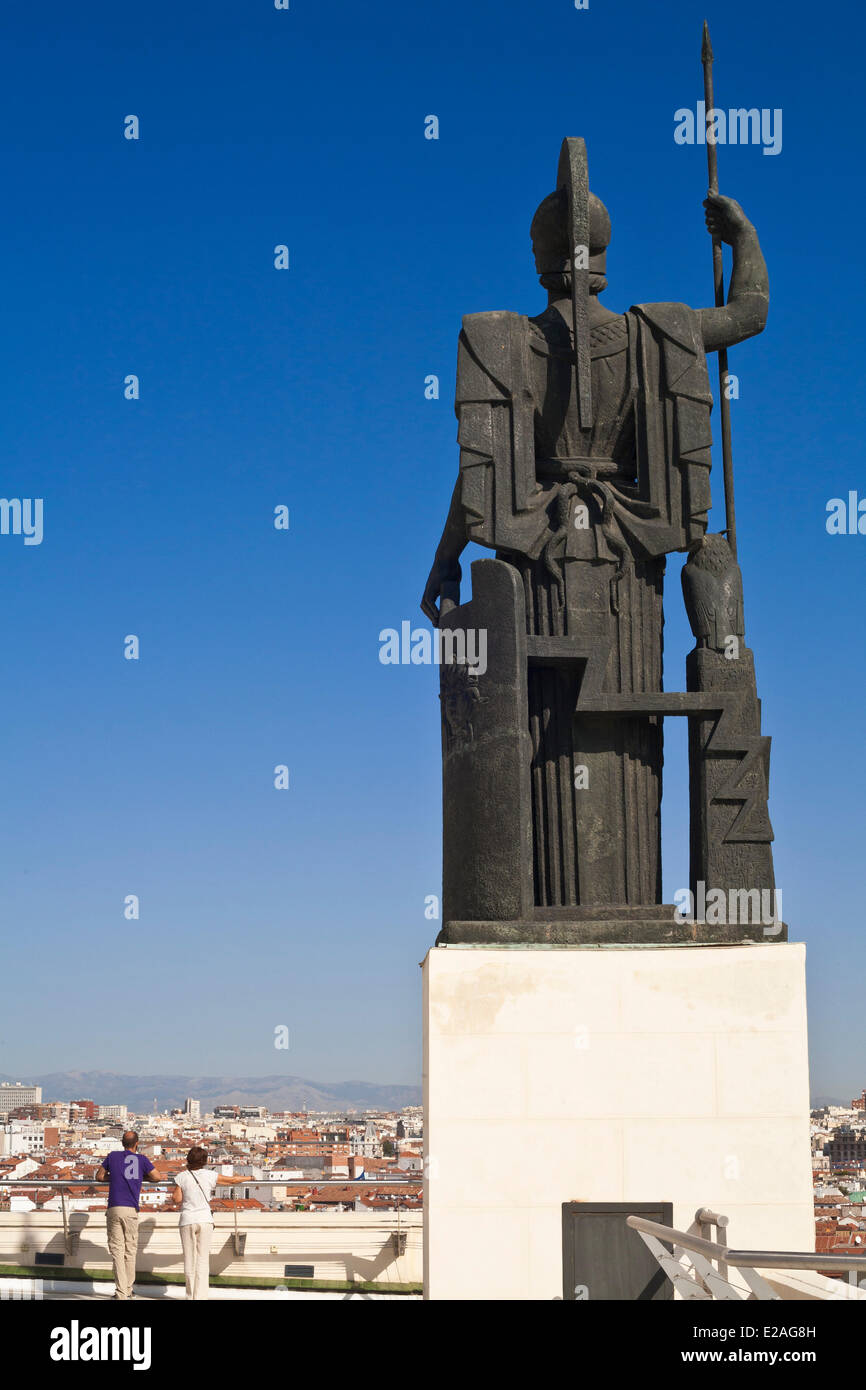 Spain, Madrid, Calle de Alcala, Circulo de Bellas Artes cultural center of the architect Antonio Palacios Ramilo and Stock Photo