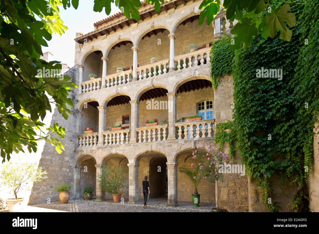 France, Herault, Pezenas, Hotel d'Alfonse, mansion house of the 17th