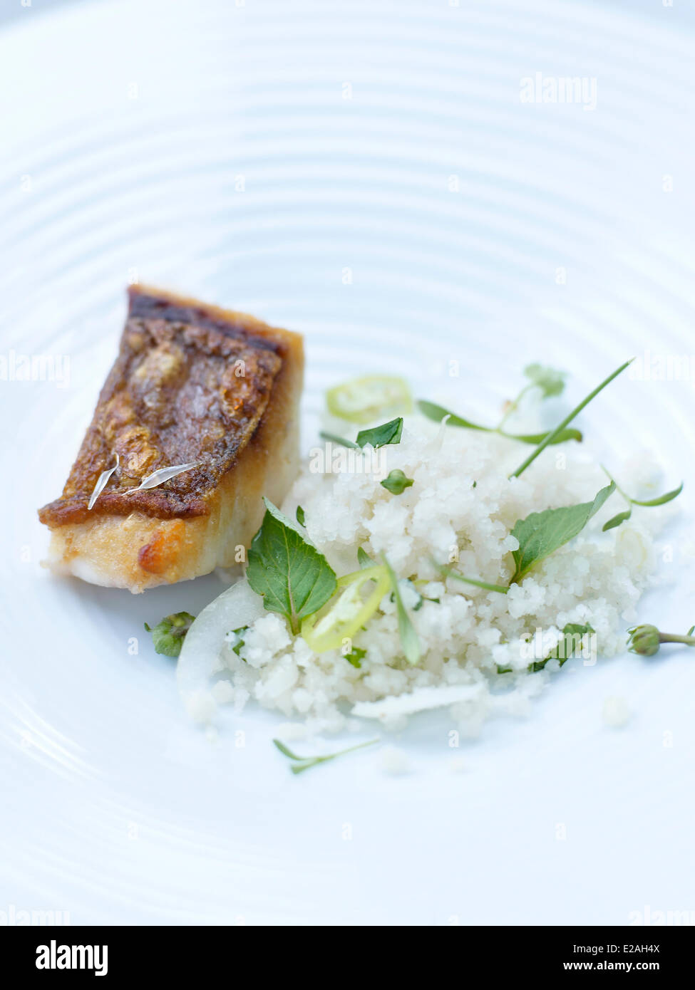 Brasil, Sao Paulo, feature : Chef Alex Atala, D.O.M. restaurant recipe Stock Photo