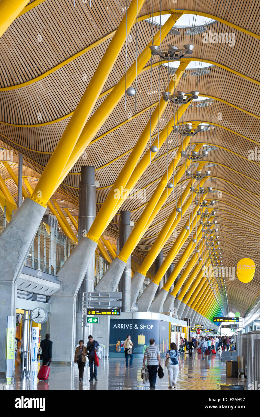 Spain, Madrid, International airport of Madrid Barajas, Terminal 4 by British architect Richard