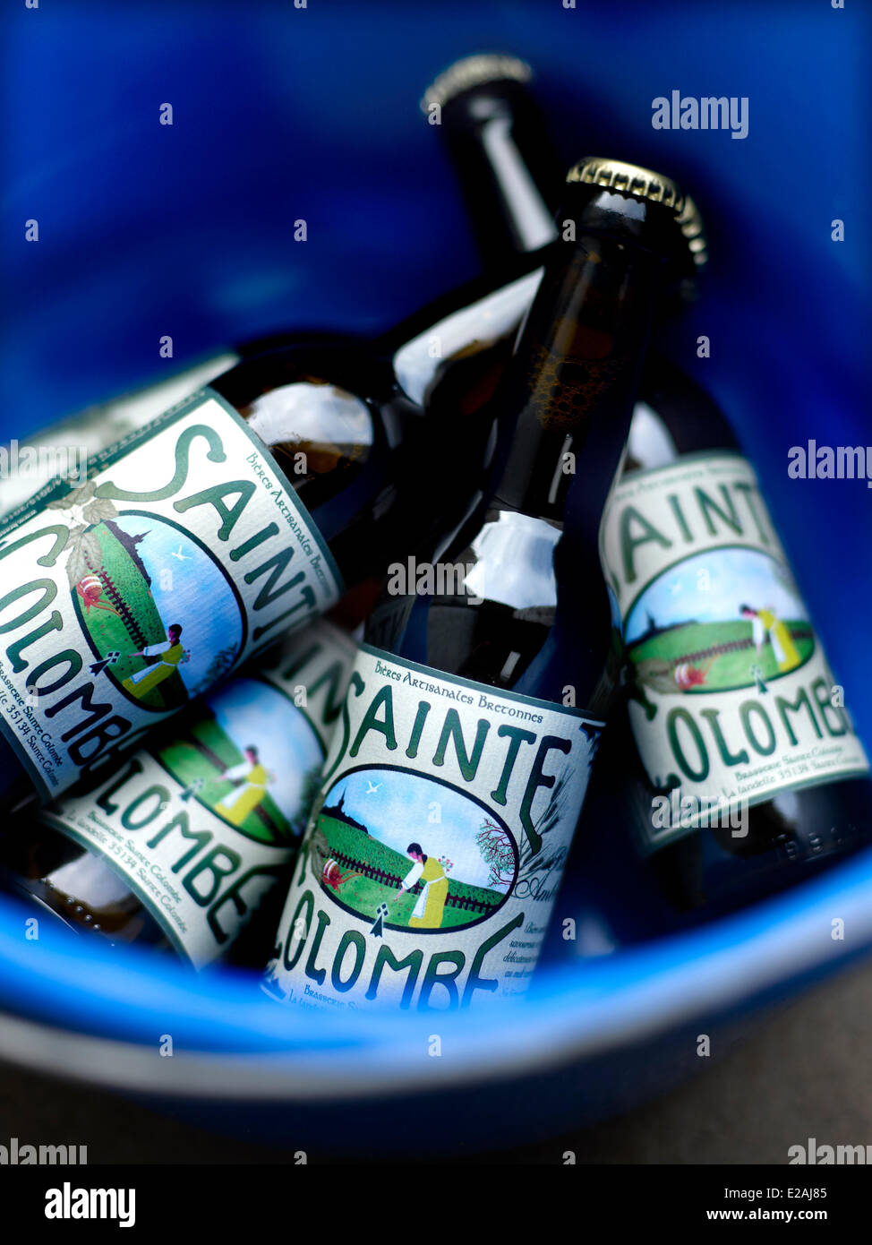 France, Bretagne, feature : the racy Bretagne of Olivier Roellinger, craft beer brewery Sainte-Colombe Stock Photo