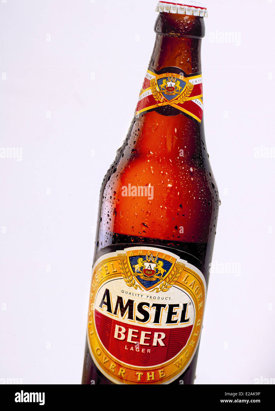 Amstel lager beer, bottle Stock Photo