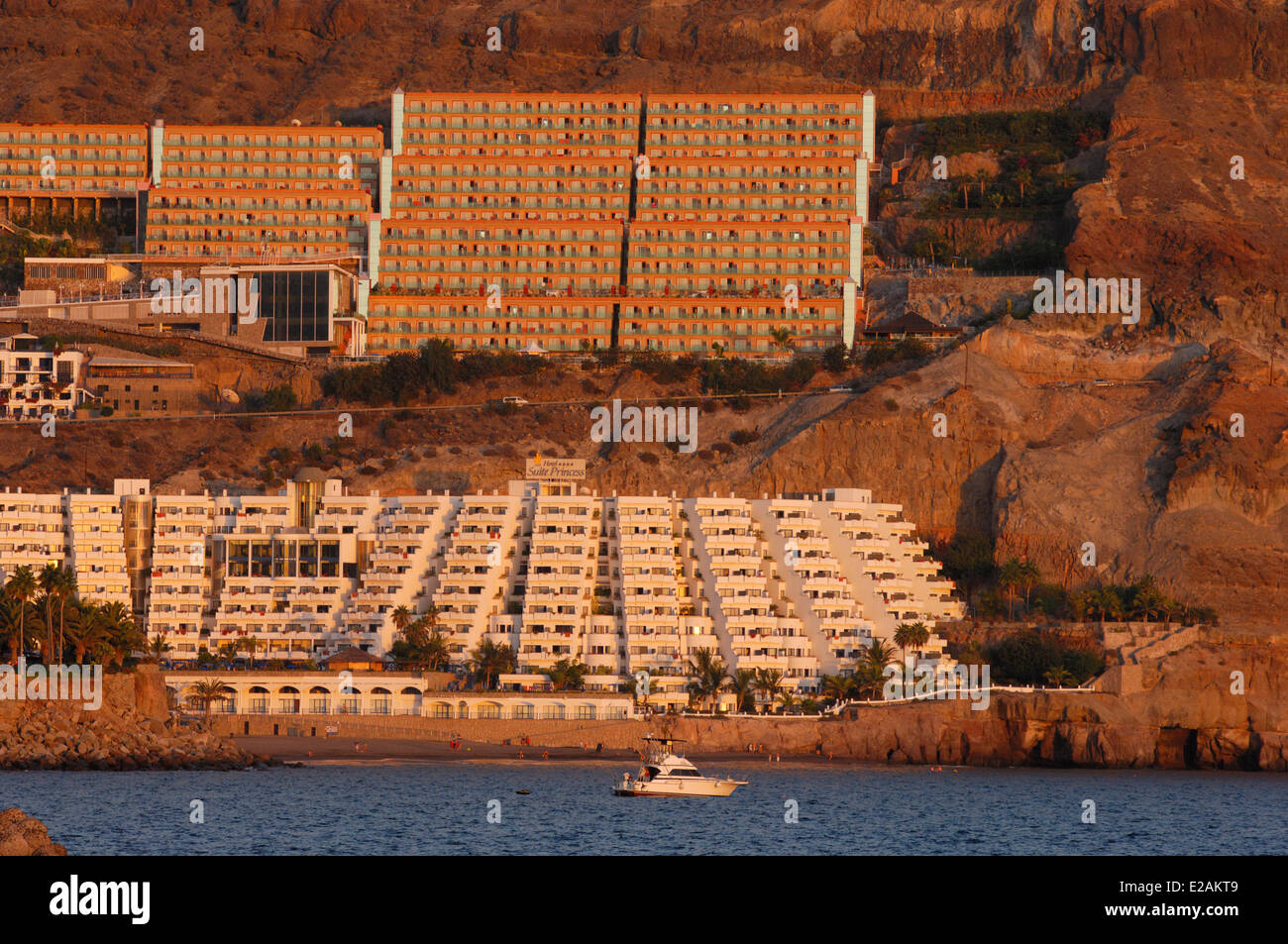 Spain, Canary Islands, Gran Canaria, Taurito, Suite Princess Hotel built in  the mountain Stock Photo - Alamy