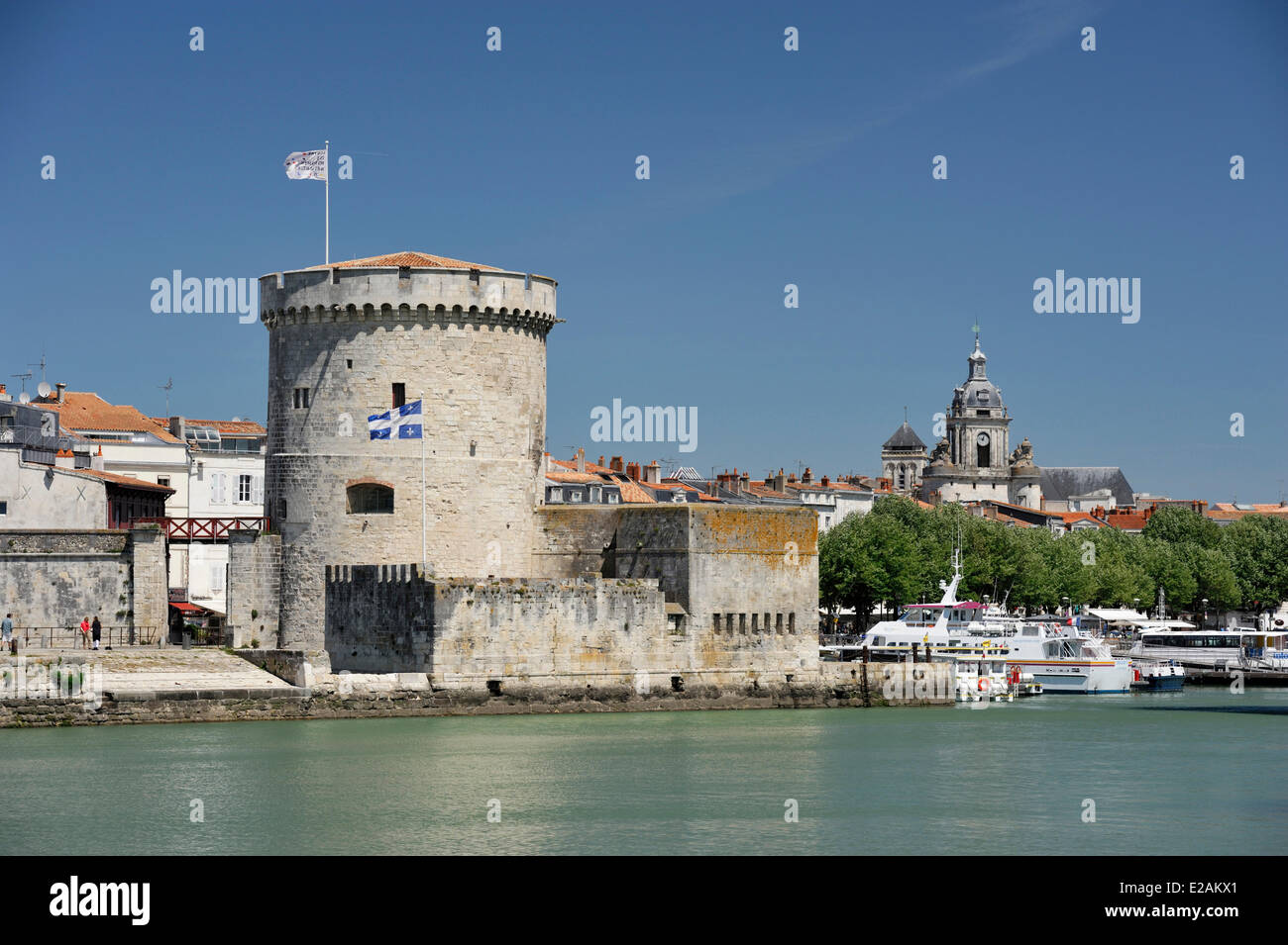 France, Charente Maritime, La Rochelle, tour de la Chaine (Chain tower) in the old port Stock Photo