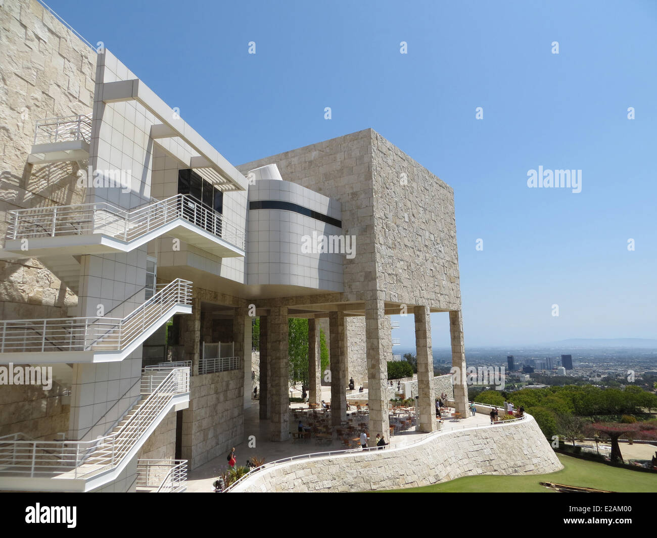 United States, California, Los Angeles, Brentwood hill, J.Paul Getty Museum, Getty Center, by architect Richard Meier Stock Photo