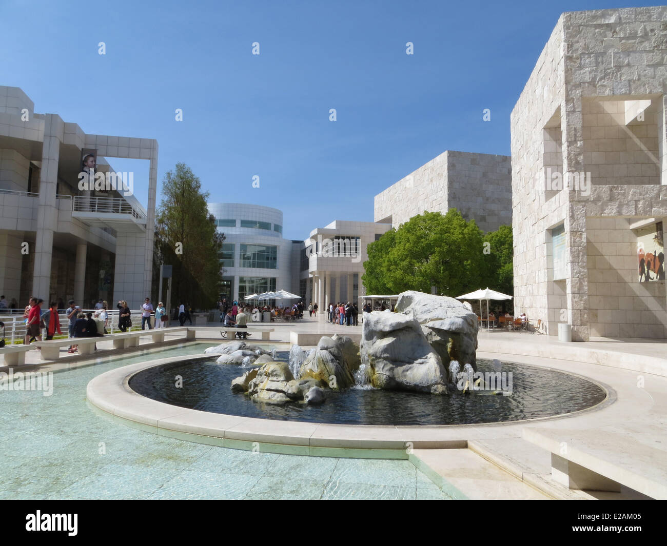 United States, California, Los Angeles, Brentwood hill, J.Paul Getty Museum, Getty Center, by architect Richard Meier Stock Photo