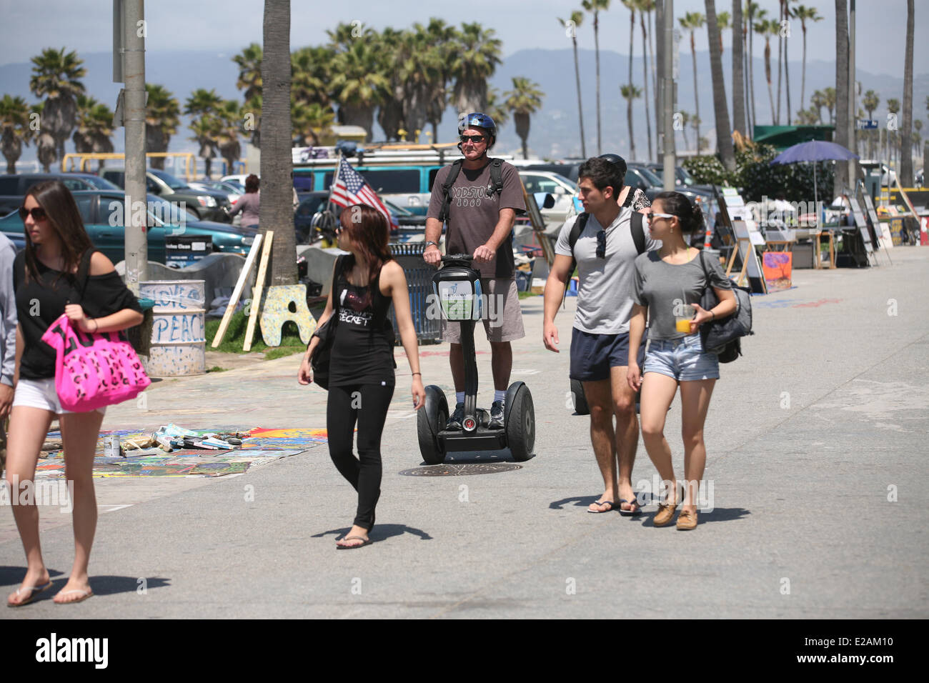 United States, California, Los Angeles, Venice Beach, gyropode Segway Stock Photo