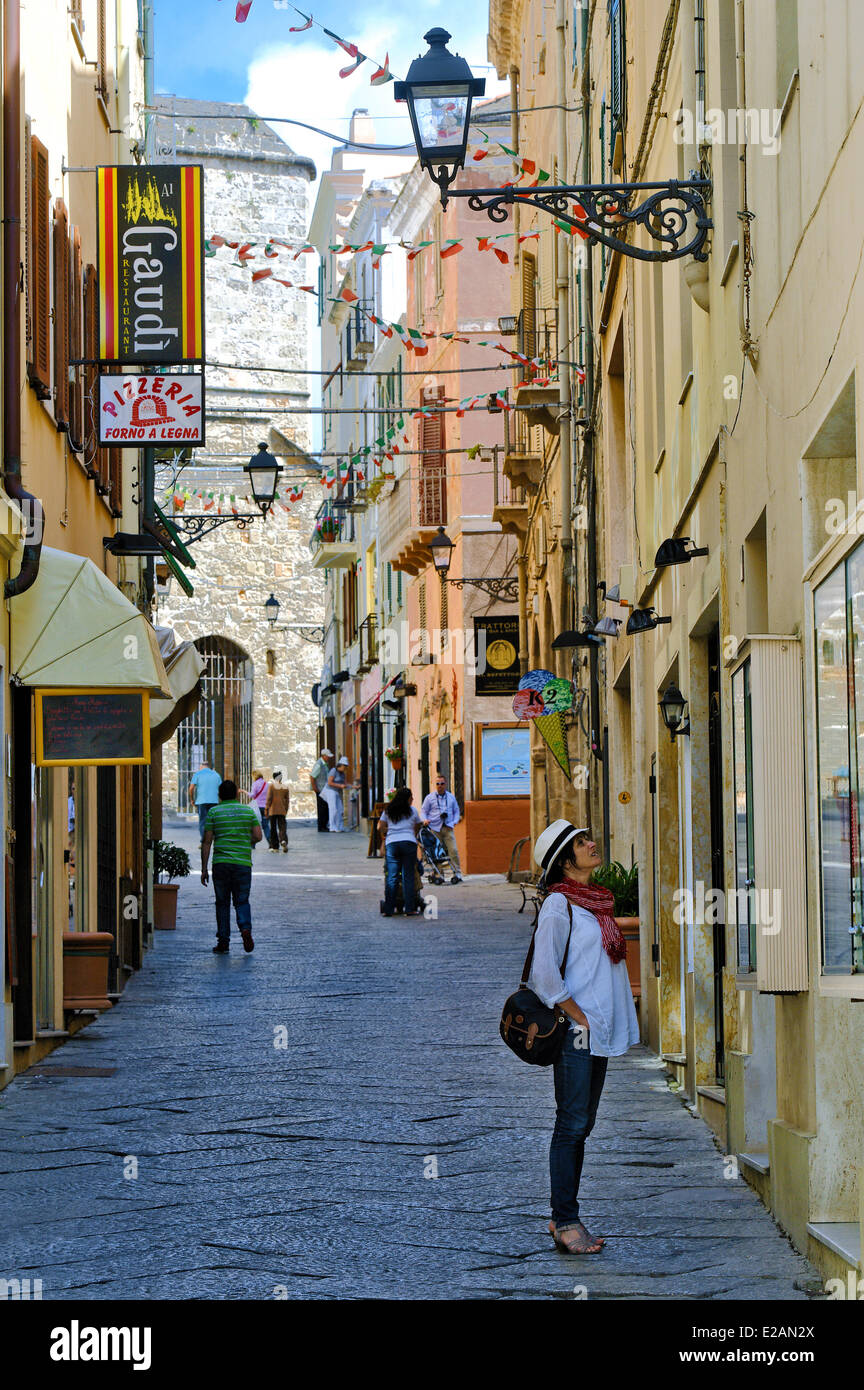 Italy, Sardinia, Sassari Province, Alghero, Via Gilbert Ferret